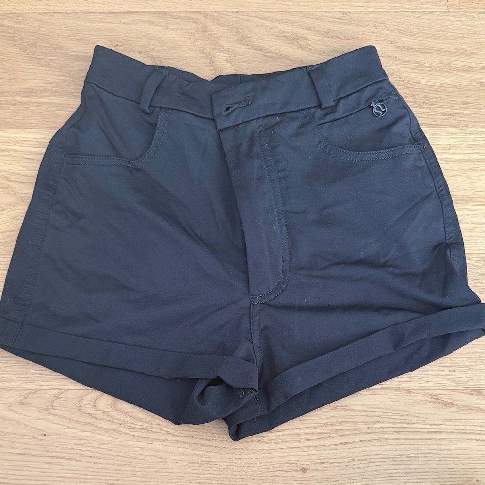 lululemon athletica Black High Waist Shorts